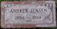 Headstone Andrew Jensen